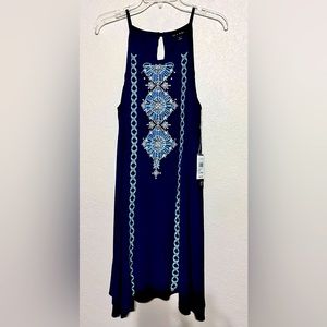 “NWT” AsYou Wish Women A-line Gauze Dress with keyhole back,Junior X-Large size.